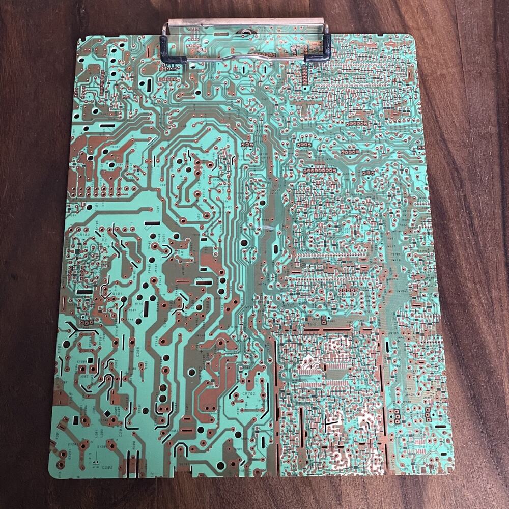 Recycled Circuit Board Motherboard Clipboard Copper Cyberpunk Tech Vintage